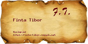 Finta Tibor névjegykártya